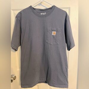 Carhartt Blue Grey Loose Fit Short Sleeve Pocket T-Shirt Men's - Size medium